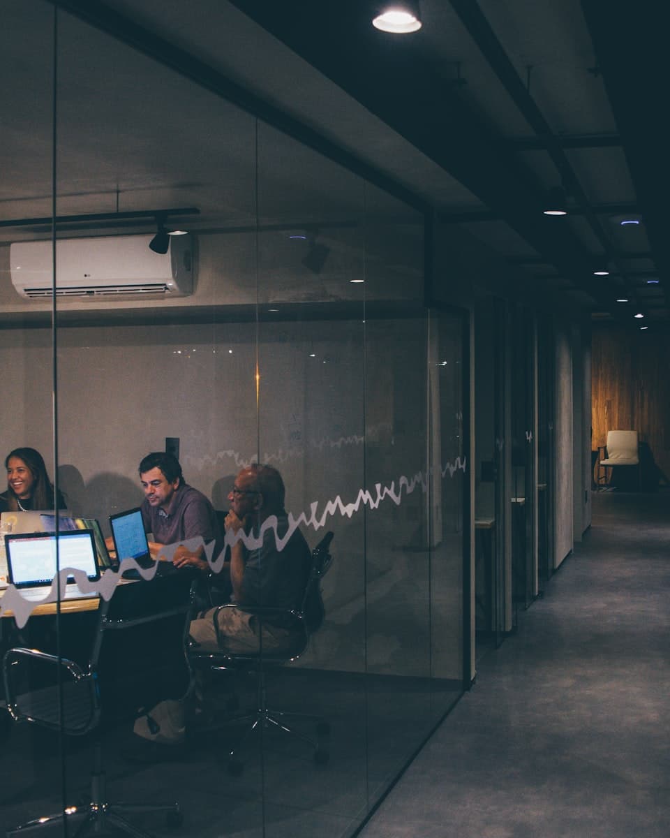A quiet meeting room in a modern office